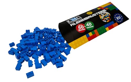 CMC imports 200 Klemmbausteine Briks Bausteine 1x2 Noppen Kompatibel freie Auswahl 35 Farben (663 Blau) von CMC imports