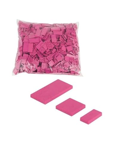 CMC imports 90 Klemmbausteine Fliesen Tiles Bausteine 1x2 2x2 2x4 Noppen Kompatibel freie Auswahl 34 Farben (824 - Magenta) von CMC imports