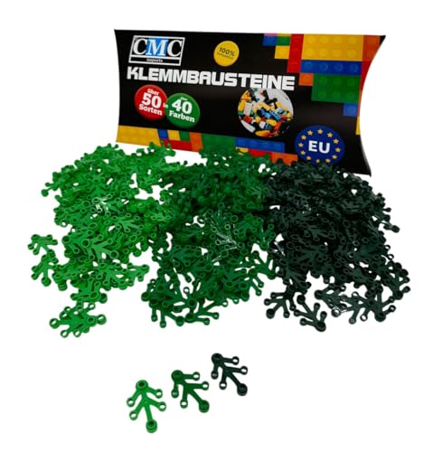 CMC imports 150 x Klemmbausteine Pflanze Blatt Blätter 4x3 Leave Laub Baum Teil Baustein 2423 Blättern Blumen für Garten City Deko Wald Grün Mix von CMC imports