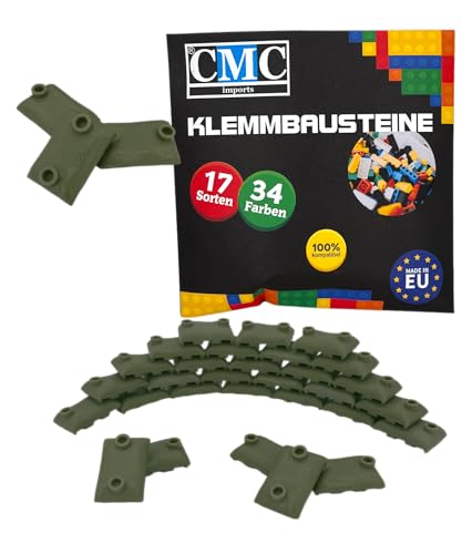 CMC imports 30 x Sandsack Klemmbaustein 2x3 Noppen Baustein WWll Hochwasser Bundeswehr Dunkel Beige Armee Militär City Farben wählbar (480 - Armeegrün) von CMC imports