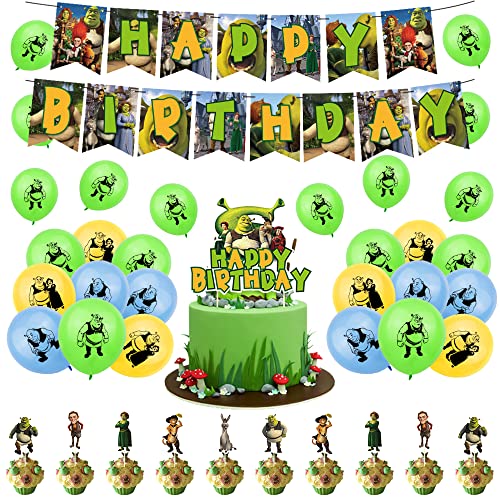 Deko Geburtstag Shrek Geburtstag Deko Shrek Luftballons Shrek Geburtstag Luftballons Shrek Party Deko Shrek Geburtstagsdeko Shrek Geburtstag Girlande Shrek Kuchendeckel von CMDXBD