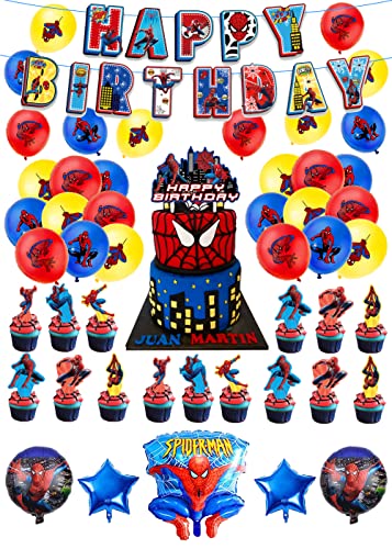 Deko Geburtstag Spiderman Geburtstag Deko Spider Man Luftballons Spiderman Geburtstag Luftballons Spider Man Party Deko Spiderman Geburtstagsdeko Girlande Kuchendeckel Spiderman Heliumballons von CMDXBD