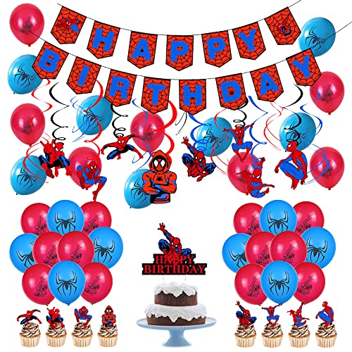 Deko Geburtstag Spiderman Geburtstag Deko Spider Man Luftballons Spiderman Geburtstag Luftballons Spider Man Party Deko Spiderman Geburtstagsdeko Girlande Kuchendeckel Spiderman Spiralornamente von CMDXBD