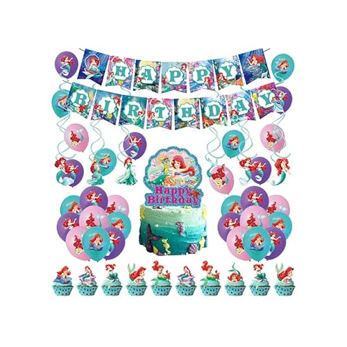 Deko Geburtstag Meerjungfrauen Geburtstag Deko Meerjungfrauen Luftballons Meerjungfrauen Geburtstag Luftballons Mermaid Party Deko Mermaid Geburtstagsdeko Girlande Kuchendeckel Mermaid Spiralornamente von CMDXBD