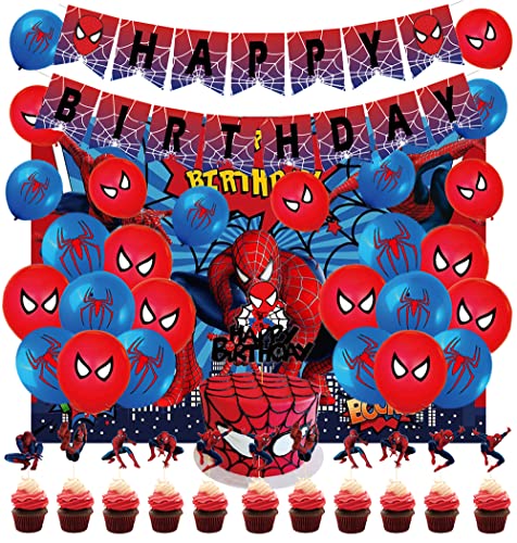 Geburtstag Deko Spiderman Geburtstag Party Set Spider Man Luftballons Spiderman Geburtstag Hintergründe Spiderman Geburtstag Fotografie Hintergrund Spider Man Kuchendeckel Spiderman Girlande Deko von CMDXBD