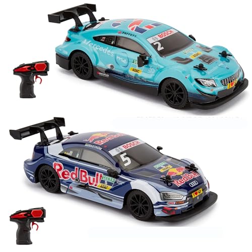 CMJ RC Autos Zwillingspack: Offiziell lizenzierte Audi RS5 DTM & Mercedes AMG C63 DTM Maßstab 1:24 2.4Ghz Ferngesteuerte Autos – Perfekt für Rennsportfans von CMJ RC CARS