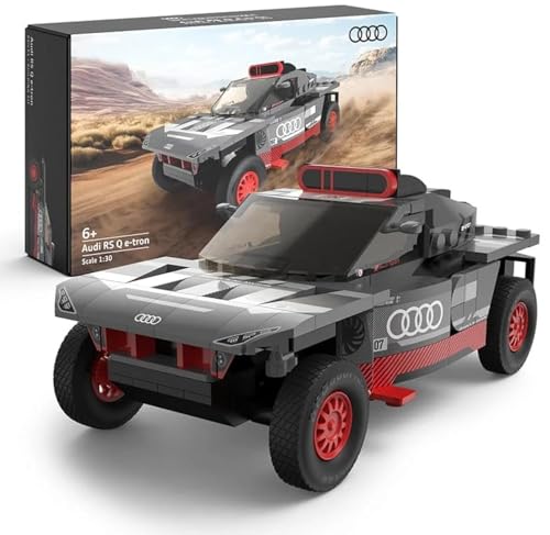 CMJ RC CARS Offiziell lizenzierter 1:30 Audi RS Q Modellbausatz – 376-teiliges Audi RS Q e-tron Fahrzeug-Sammler-Bauset, Geschenk für Kinder und Erwachsene von CMJ RC CARS