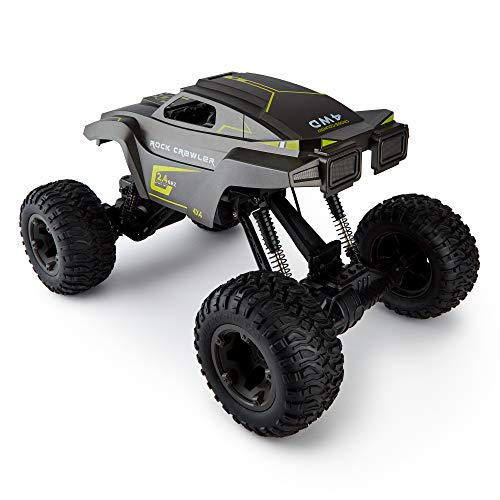 CMJ RC Cars Rock Crawler mit verstellbarem Chassis Climb 4 x 4 Monster Truck 4WD ferngesteuertes Auto 2,4 GHz (grau 1:10) von CMJ RC CARS