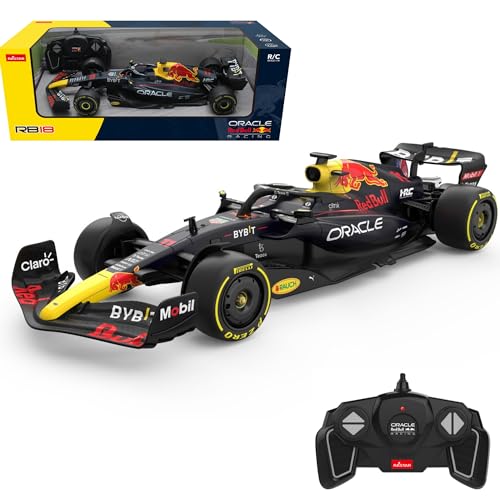 Oracle Red Bull Racing F1 RC Ferngesteuertes Auto RB18 (Maßstab 1:18) 2,4 GHz Ferngesteuertes Auto Offiziell Lizensiertes RB Auto - Überleben im Rennen von CMJ RC CARS