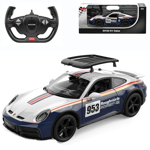 Porsche 911 Dakar Ferngesteuertes Auto im Maßstab 1:14 – Standardversion mit Originalgetreuem Rallye-Design, Offroad-RC-Modell, Offiziell Lizenziert von CMJ RC CARS