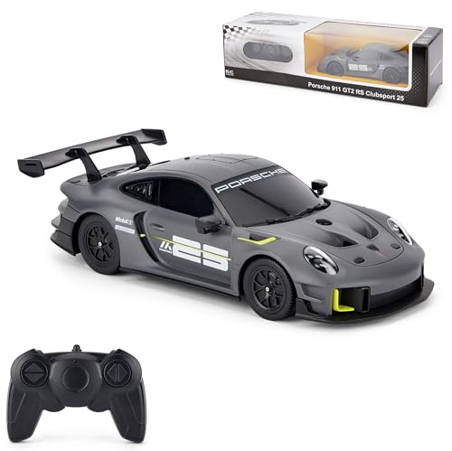 Porsche 911 GT2 RS Clubsport 25 Ferngesteuertes Auto - Maßstab 1:24, Offiziell Lizenziertes Hochleistungs-RC Auto, Grau - Ideal für Jungen und Mädchen von CMJ RC CARS