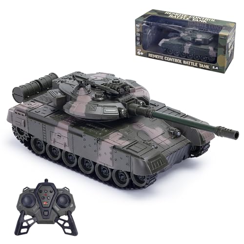 RC Panzer im Maßstab 1:16 – 2,4GHz ferngesteuertes Militärspielzeug mit realistischen Geräuschen & Lichtern, Kinder & Erwachsene von CMJ RC CARS