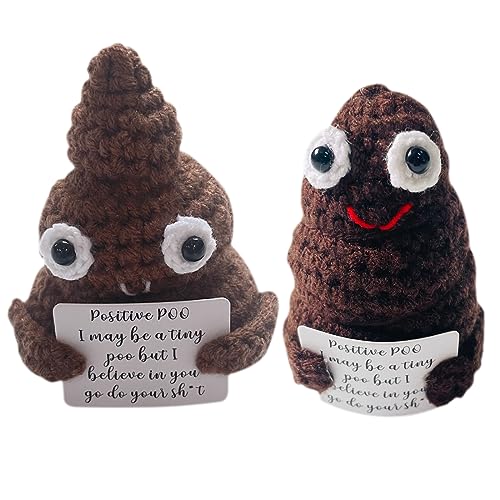 Positive Potato Poo, 2 Stück Lustige Positive Kartoffel Poo, Positive Potato Poo Mini Kartoffelspielzeug, Mini Lustige Positive Poo, Lustige Plüschtiere, Mutmacher Poo Pocket Hug Geburtstagsgeschenk von CMJBUHR