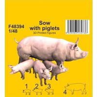 CMK 6248394 1:48 Sow with piglets von CMK - CZECH MASTER KITS