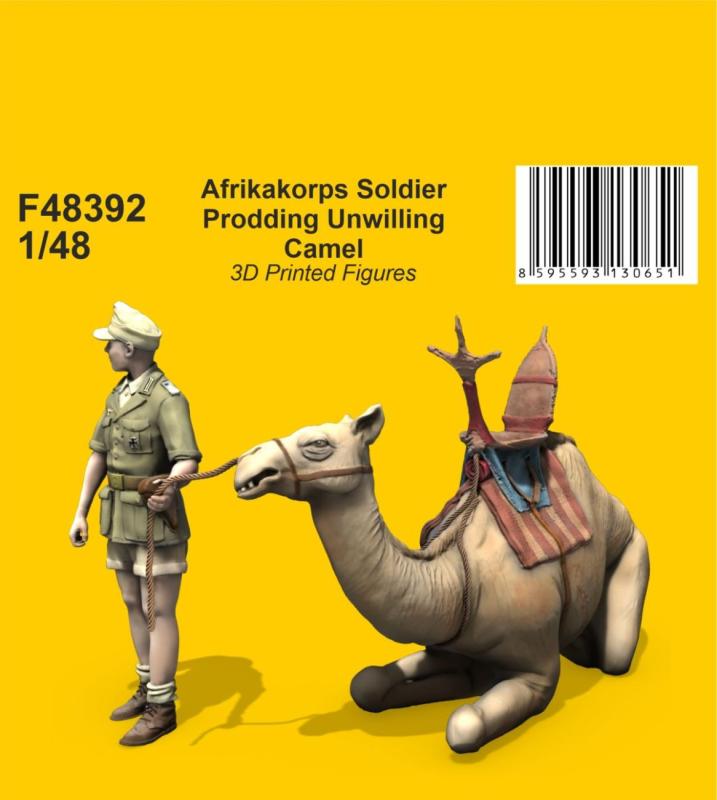 Afrikakorps Soldier Prodding Unwilling Camel von CMK