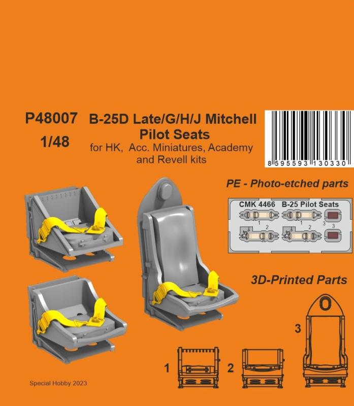 B-25D Late/G/H/J Mitchell - Pilot Seats [HKM] von CMK