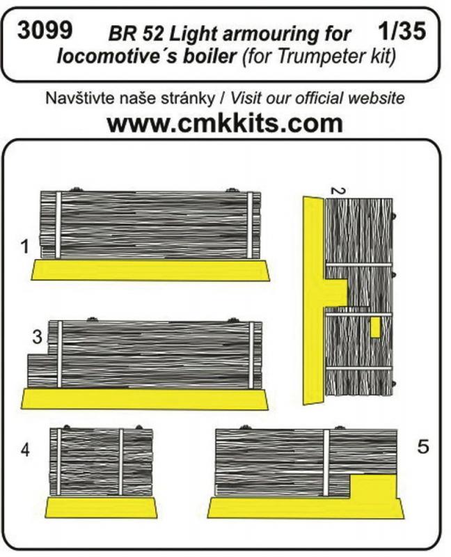 BR-52 Light armouring for locomotive´s boiler [Trumpeter] von CMK