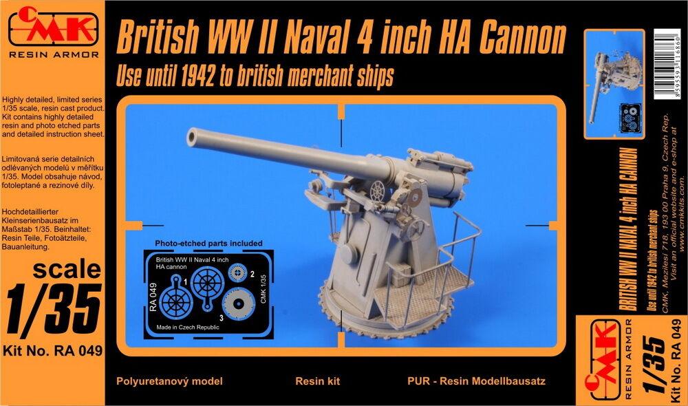 Brit. WWII Naval 4 inch HA cannon von CMK