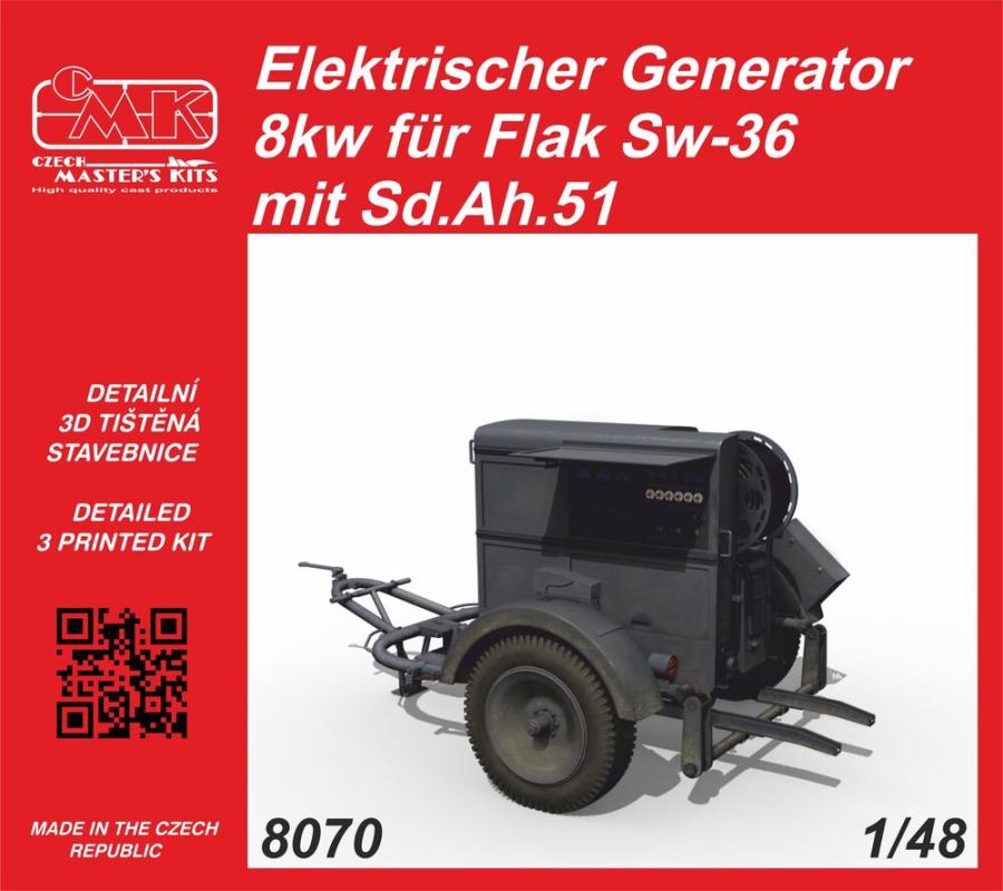 Elektrischer Generator 8kw für Flak Sw-36 mit Sd.Ah.51 von CMK