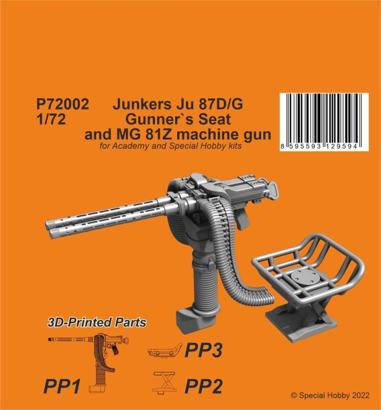 Junkers Ju 87D/G - Gunner`s Seat and MG 81Z machine gun von CMK