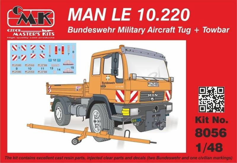 MAN LE 10.220 Bundeswehr Military Aircra Tug + Towbar von CMK