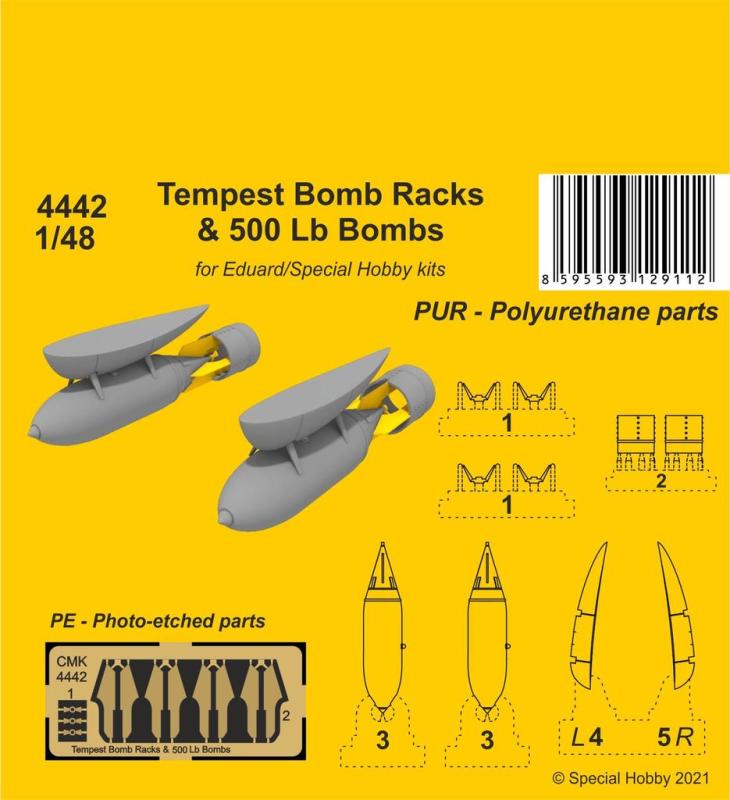 Tempest Bomb Racks & 500 Lb Bombs von CMK