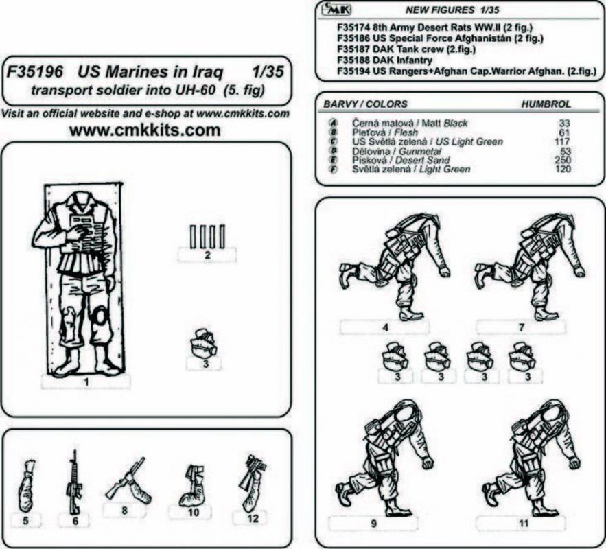 US Marines in Iraq transports Soldier (5 Figuren) von CMK