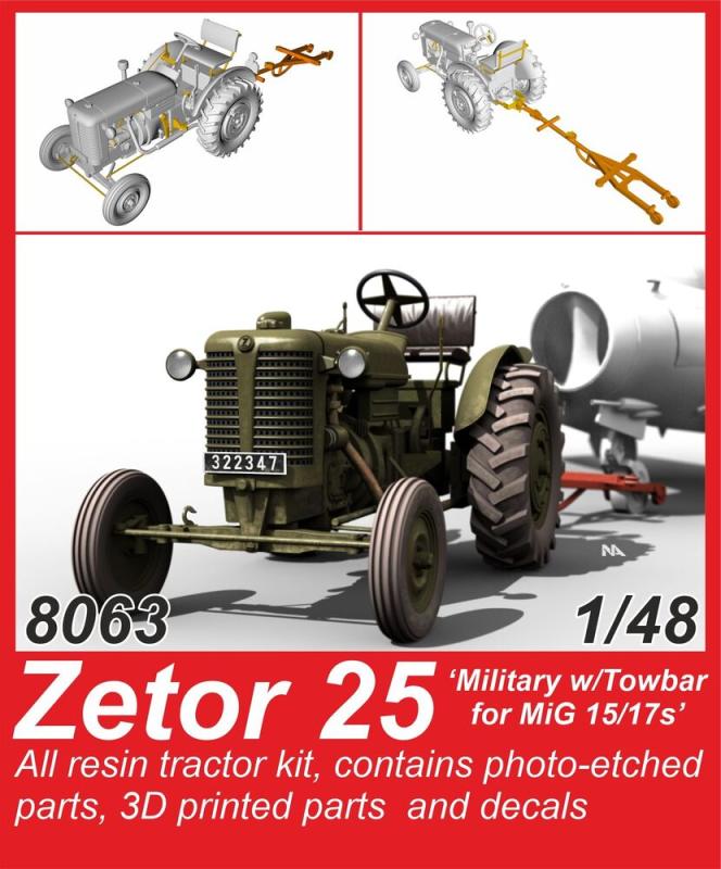 Zetor 25 Military w/Towbar for MiG 15/17s von CMK