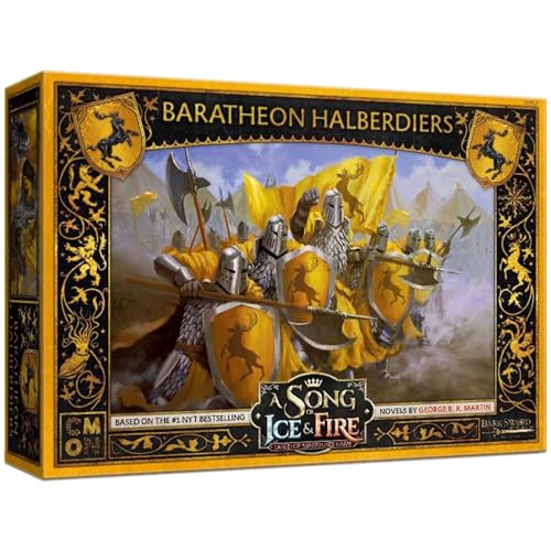 CMON A Song of Ice and Fire Tabletop Miniatur-Spiel Baratheon Halberdiers Unit Box – Haus Baratheon Vanguard Defense! Strategiespiel für Erwachsene, ab 14 Jahren, 2+ Spieler, 45–60 Minuten Spielzeit, von CMON