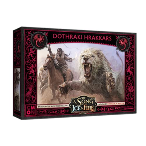 A Song of Ice and Fire Tabletop Miniatures Dothraki Hrakkars Box Set - Fierce Nomadic Warriors of The Great Grass Sea, Strategiespiel für Erwachsene ab 14 Jahren, 2+ Spieler, 45-60 Minuten Spielzeit, von CMON