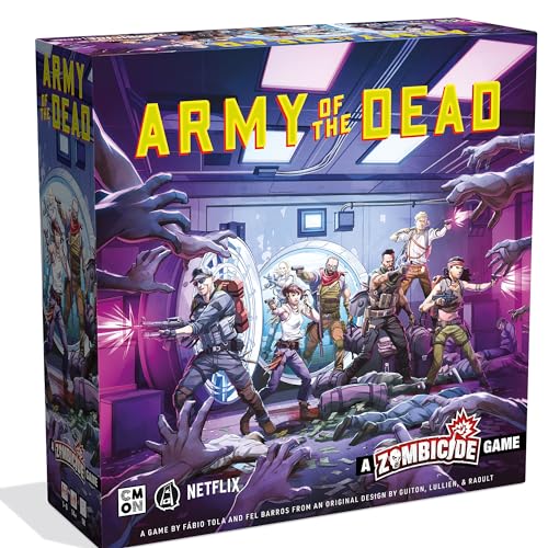 Army of The Dead - EIN Zombicide-Spiel Begleite die Söldner in einem Überfall durch Zombie-befallenes Las Vegas! Kooperatives Strategiespiel, ab 14 Jahren, 1-6 Spieler, 60 Minuten Spielzeit, von CMON