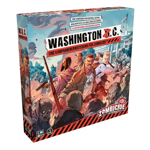 CMON, Zombicide 2. Edition – Washington Z.C, Erweiterung, Kennerspiel, Dungeon Crawler, 1-6 Spieler, Ab 14+ Jahren, 60+ Minuten, Deutsch, Mehrfarbig, Bunt von CMON