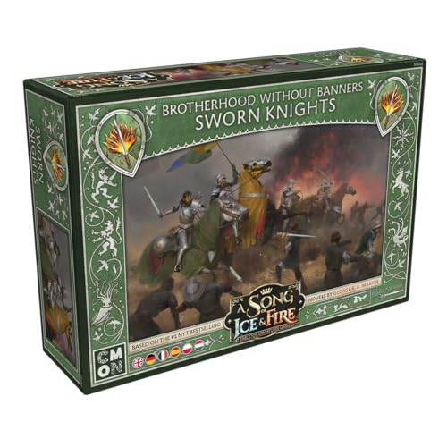 CMON, A Song of Ice & Fire – Brotherhood Sworn Knights (Geschworene Ritter der Bruderschaft ohne Banner), Erweiterung, Tabletop, 2 Spieler, ab 14+ Jahren, 45-60 Minuten, Deutsch von CMON