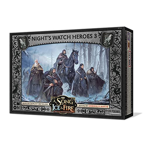 CMON A Song of Ice and Fire Tisch-Tisch, Miniaturen, Game Night's Watch Heroes III Set, Strategiespiel für Jugendliche und Erwachsene, mittlere Spielzeit von 45 bis 60 Minuten, hergestellt von CMON