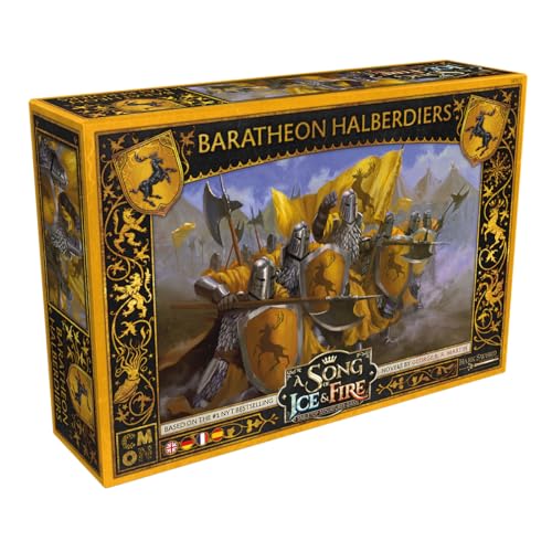 CMON, A Song of Ice & Fire – Baratheon Halberdiers (Hellebardiere von Haus Baratheon), Erweiterung, Tabletop, 2 Spieler, Ab 14+ Jahren, 45-60 Minuten, Deutsch, Mehrsprachig von CMON