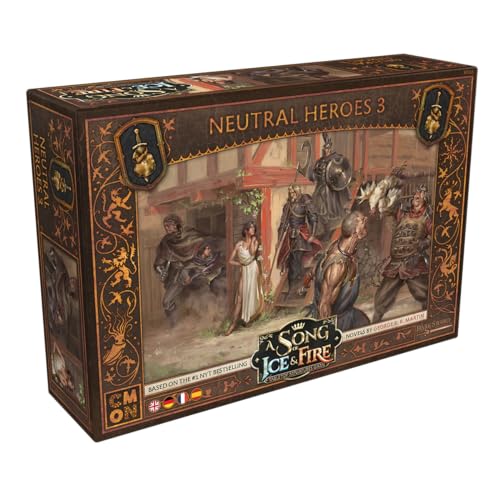 CMON, A Song of Ice & Fire – Neutral Heroes 3 (Neutrale Helden 3), Erweiterung, Tabletop, 2 Spieler, Ab 14+ Jahren, 45-60 Minuten, Deutsch, Mehrsprachig von CMON