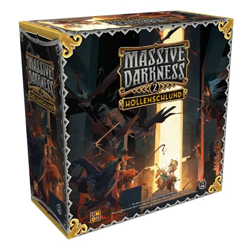 CMON, Massive Darkness 2 – Höllenschlund, Grundspiel, Kennerspiel, Dungeon Crawler, 1-6 Spieler, Ab 14+ Jahren, 120 Minuten, Deutsch, Mehrfarbig, Bunt von CMON