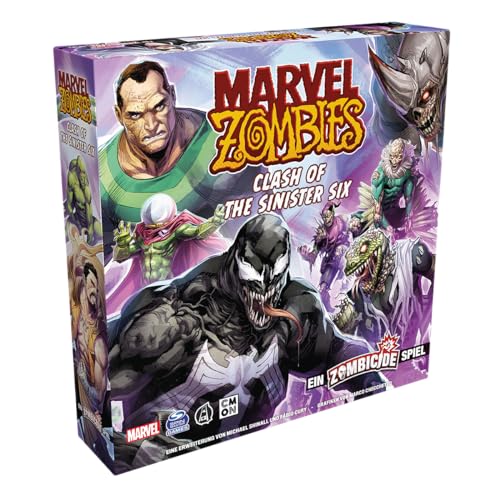 CMON, Marvel Zombies: Clash of the Sinister Six – Ein Zombicide Spiel, Erweiterung, Kennerspiel, Dungeon Crawler, 1-6 Spieler, Ab 14+ Jahren, 60 Minuten, Deutsch, Mehrfarbig, Bunt von CMON