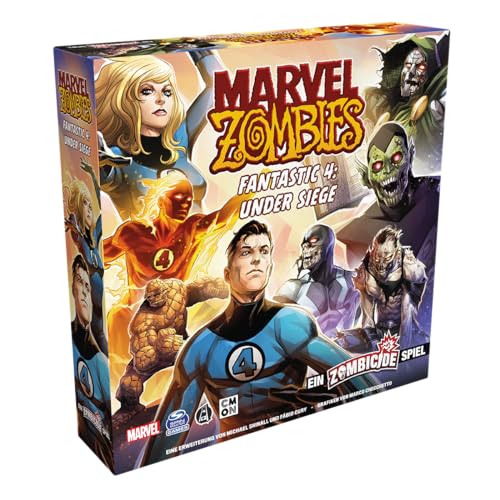 CMON, Marvel Zombies: Fantastic 4 Under Siege – Ein Zombicide Spiel, Erweiterung, Kennerspiel, Dungeon Crawler, 1-6 Spieler, Ab 14+ Jahren, 60 Minuten, Deutsch, Mehrfarbig, Bunt von CMON