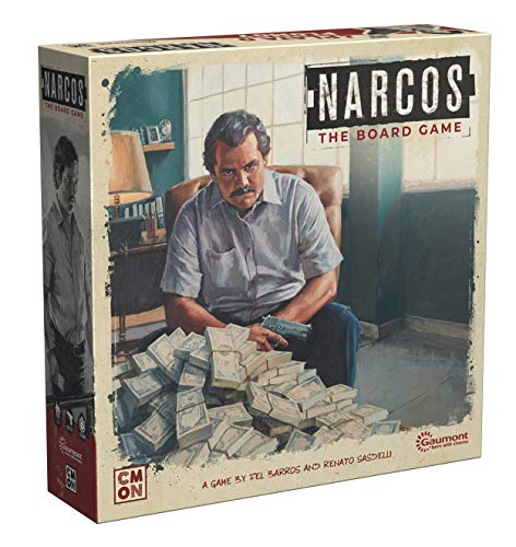 CMON Narcos: Das Brettspiel - EN: 2 bis 5 Spieler, ab 216 Jahren, Kooperativ-Jagd, Karton, Standardausgabe, Verstärkte Box, Regelheft enthalten, Krimi-Thema von CMON