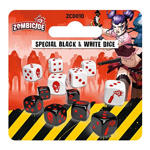 Edge Entertainment Zombicide – Special B/W Dice – Erweiterung auf Spanisch, CMZCD010ES von CMON