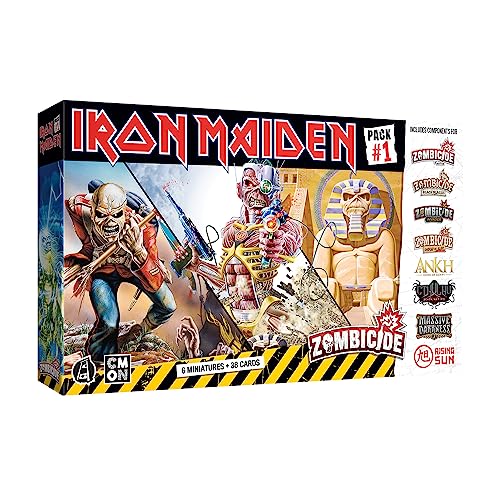 CMON Zombicide Iron Maiden Character Pack #1 – Set von Iron Maiden Miniaturen, kompatibel mit Zombicide 2nd Edition, ab 14 Jahren, 1–6 Spieler, 60 Minuten Spielzeit, hergestellt von CMON