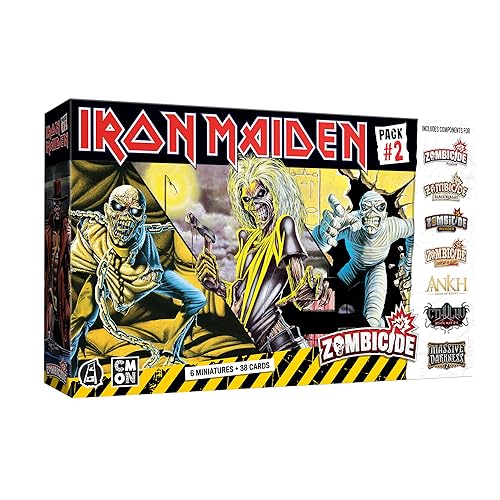 Zombicide Iron Maiden Character Pack #2 – Set von Iron Maiden Miniaturen, kompatibel mit Zombicide 2nd Edition, ab 14 Jahren, 1–6 Spieler, 60 Minuten Spielzeit, hergestellt von CMON von CMON