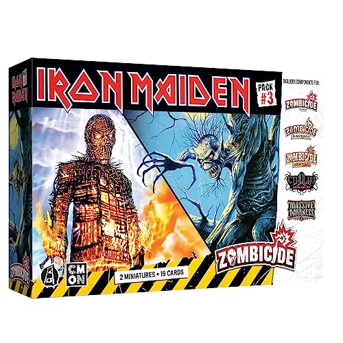 Zombicide Iron Maiden Character Pack #3 – Set von Iron Maiden Miniaturen, kompatibel mit Zombicide 2nd Edition, ab 14 Jahren, 1–6 Spieler, 60 Minuten Spielzeit, hergestellt von CMON von CMON