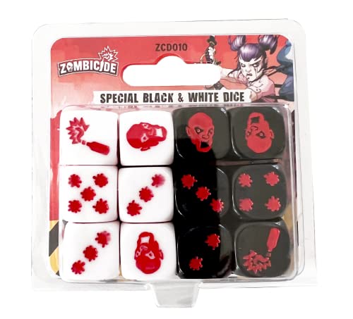 Zombicide Staffel 1: Spezialwürfel, Schwarz und Weiß Zombicide Staffel 1: Spezialwürfel, Schwarz und Weiß von CMON