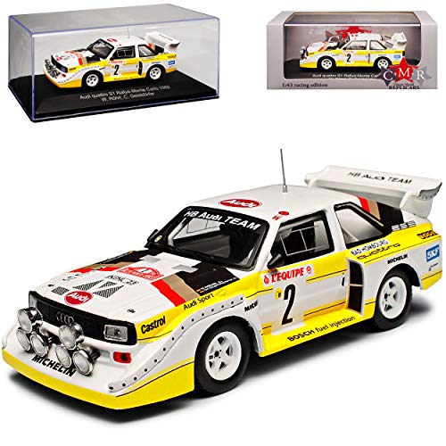 CMR A-U-D-I Sport Quattro S1 Rallye Monte Carlo 1986 Röhrl Geistdörfer mit Nacht Scheinwerfer 1/43 Modell Auto mit individiuellem Wunschkennzeichen von CMR