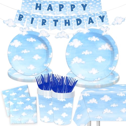 Wolke Geburtstag Dekoration, Happy Birthday Geschirr Supplies von CMUSKO