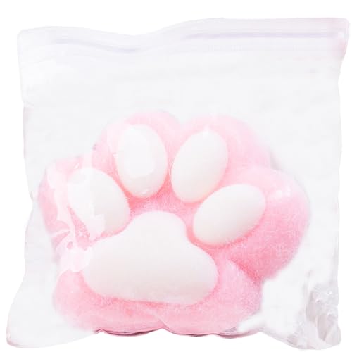 1 PC Squeeze Ball Niedliche Katzenpfoten Squish Kugeln 5 Zoll großer Stress Ball Stress Relief Spielzeug sichere Silikon -Sensorikkugeln mit stressfließender Oberfläche Weiches Stress -Relief -S von CNAFGBGG