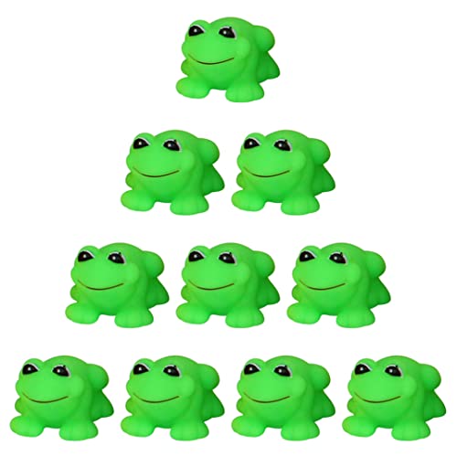 Baby Bad Spielzeug 10pcs lustige Squeak Frosch Gummi Badewanne Spielzeug Mini süßer Frosch Dusche Bad Buddy Squirter schwimmend Spielzeug für Kleinkinder Kinder. von CNAFGBGG