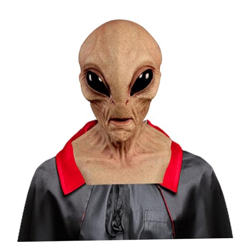 CNAFGBGG 1pc Alien Maske Erwachsene Halloween Masken beängstigend Vollkopf Realistische Maske gruselige Alien -Requisite -Kostüm -Kostüm für Halloween Cosplay Party Hautfarbe. von CNAFGBGG